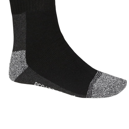 Black - Side - Regatta Professional Mens Boot Socks (Pack of 5)