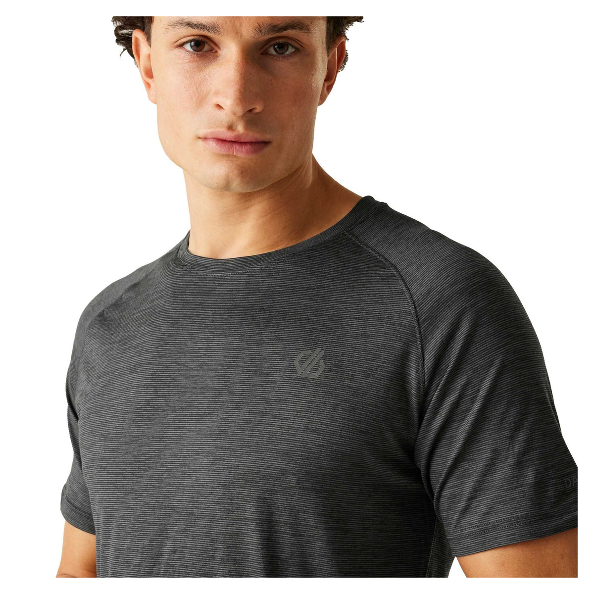 Black - Side - Dare 2B Mens Persist Marl T-Shirt