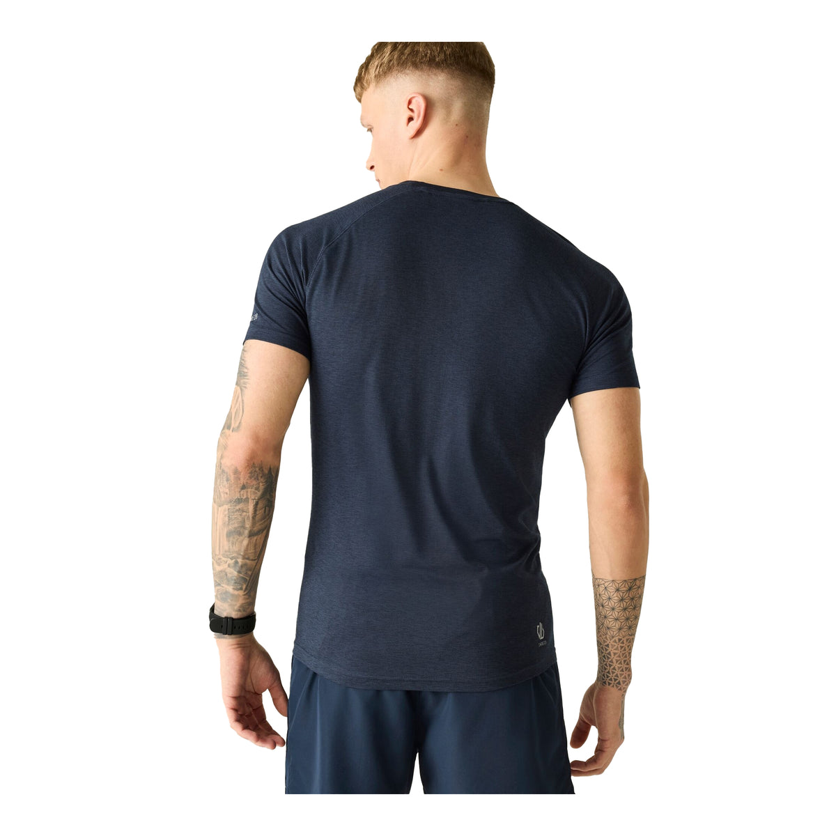 Navy - Back - Dare 2B Mens Persist Marl T-Shirt