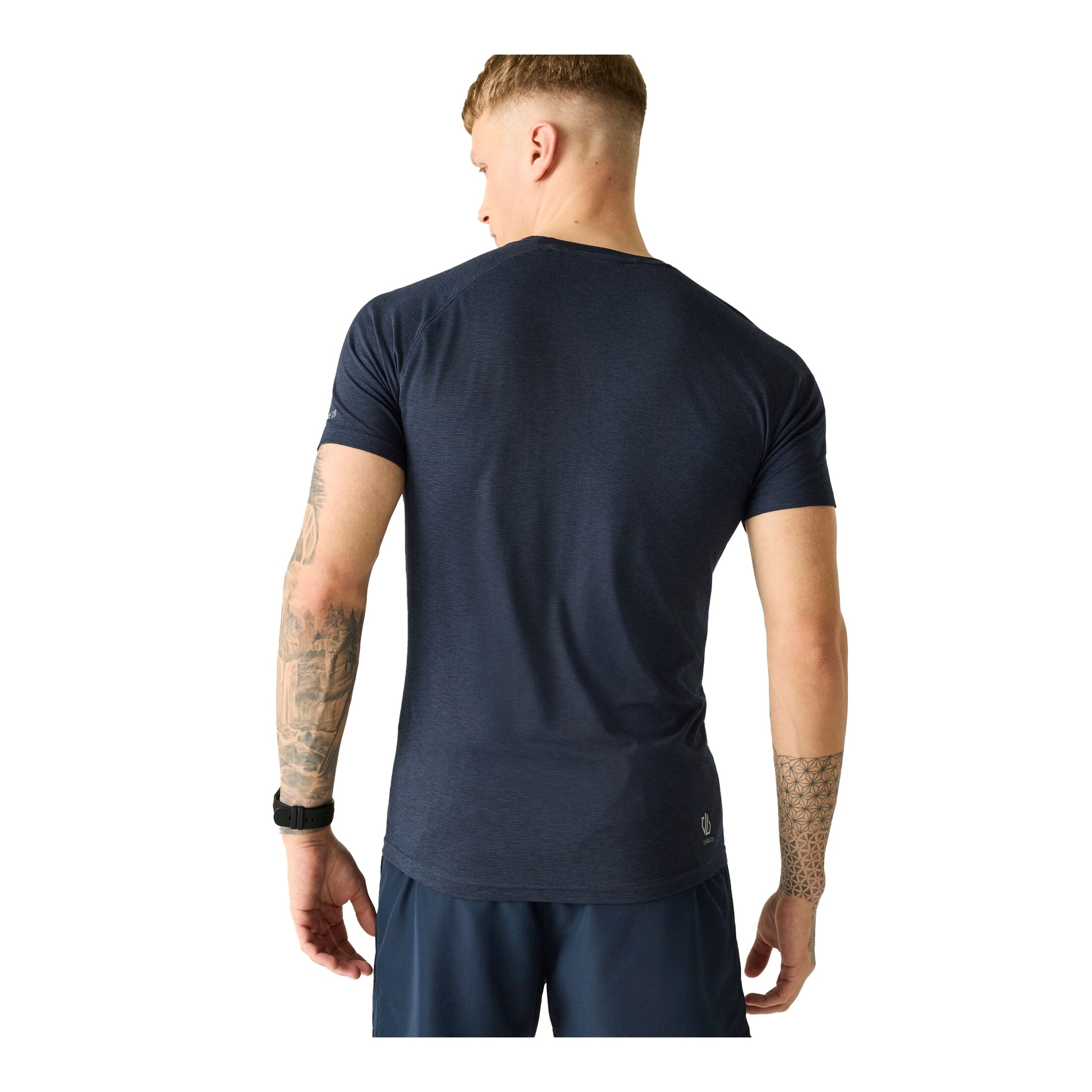 Navy - Back - Dare 2B Mens Persist Marl T-Shirt