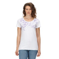 White - Side - Regatta Womens-Ladies Filandra VI Floral T-Shirt
