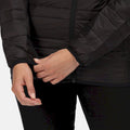 Black - Close up - Regatta Professional Womens-Ladies Packaway Insulated Jacket