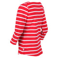 True Red-White - Pack Shot - Regatta Womens-Ladies Polexia Stripe T-Shirt