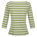 Grape Leaf-White - Back - Regatta Womens-Ladies Polexia Stripe T-Shirt