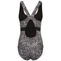 Black - Close up - Dare 2B Womens-Ladies Make Waves Dotted Recycled One Piece Swimsuit