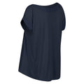 Navy - Side - Regatta Womens-Ladies Adine Stripe T-Shirt