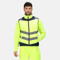 Yellow-Navy - Back - Regatta Professional Mens Baffled High-Vis Body Warmer