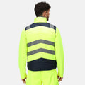 Yellow-Navy - Side - Regatta Professional Mens Baffled High-Vis Body Warmer