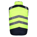 Yellow-Navy - Pack Shot - Regatta Professional Mens Baffled High-Vis Body Warmer