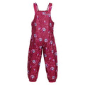 Raspberry Radiance - Pack Shot - Regatta Childrens-Kids Wonder Peppa Pig Unicorn Waterproof Dungarees