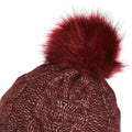 Claret Red - Back - Regatta Womens-Ladies Lovella III Knitted Beanie