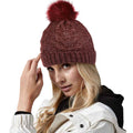 Claret Red - Side - Regatta Womens-Ladies Lovella III Knitted Beanie