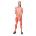 Neon Peach - Back - Regatta Childrens-Kids Atkin II Animal Print Leggings