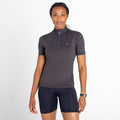 Black - Pack Shot - Dare 2B Womens-Ladies Pedal Through It Marl Lightweight Jersey