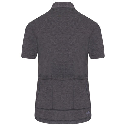 Black - Back - Dare 2B Womens-Ladies Pedal Through It Marl Lightweight Jersey