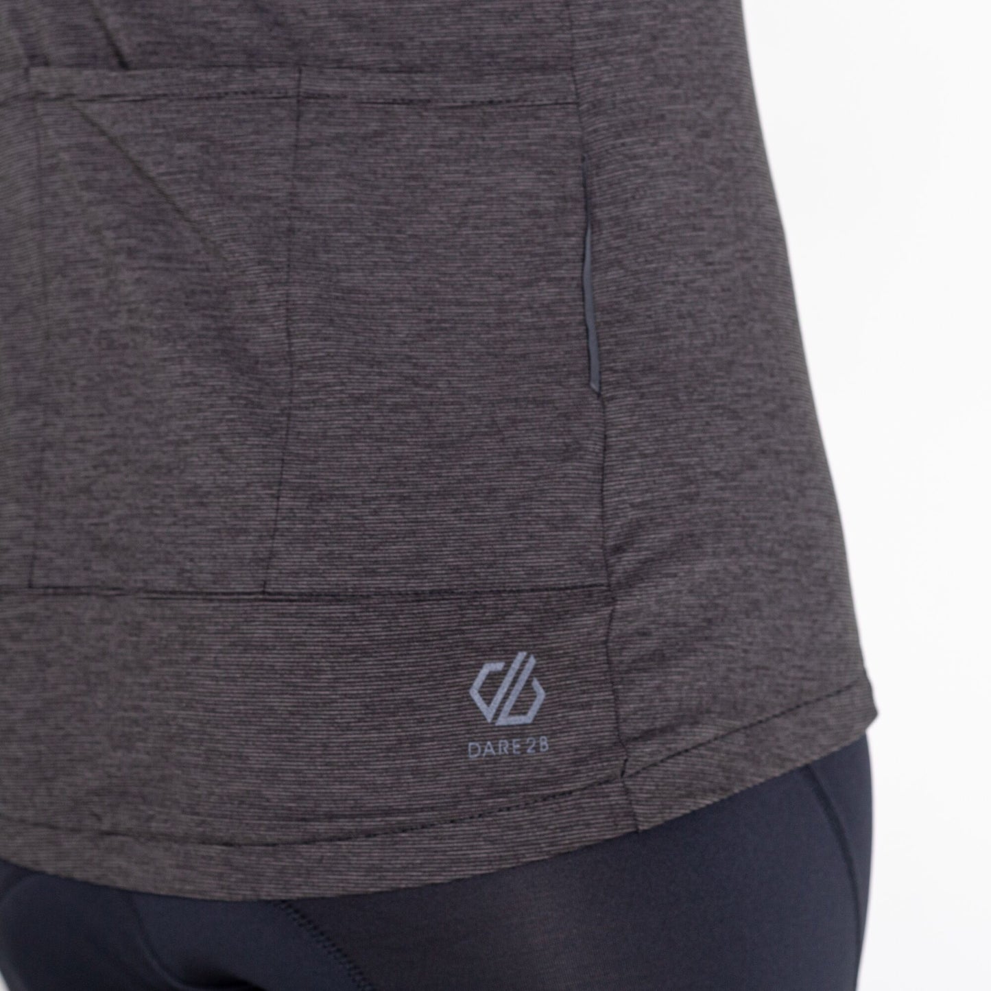 Black - Lifestyle - Dare 2B Womens-Ladies Pedal Through It Marl Lightweight Jersey