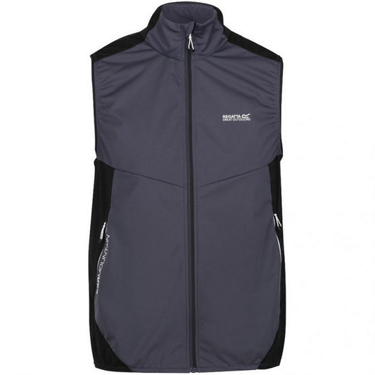 Dark Grey-Black - Front - Regatta Mens Lankin IV Softshell Body Warmer
