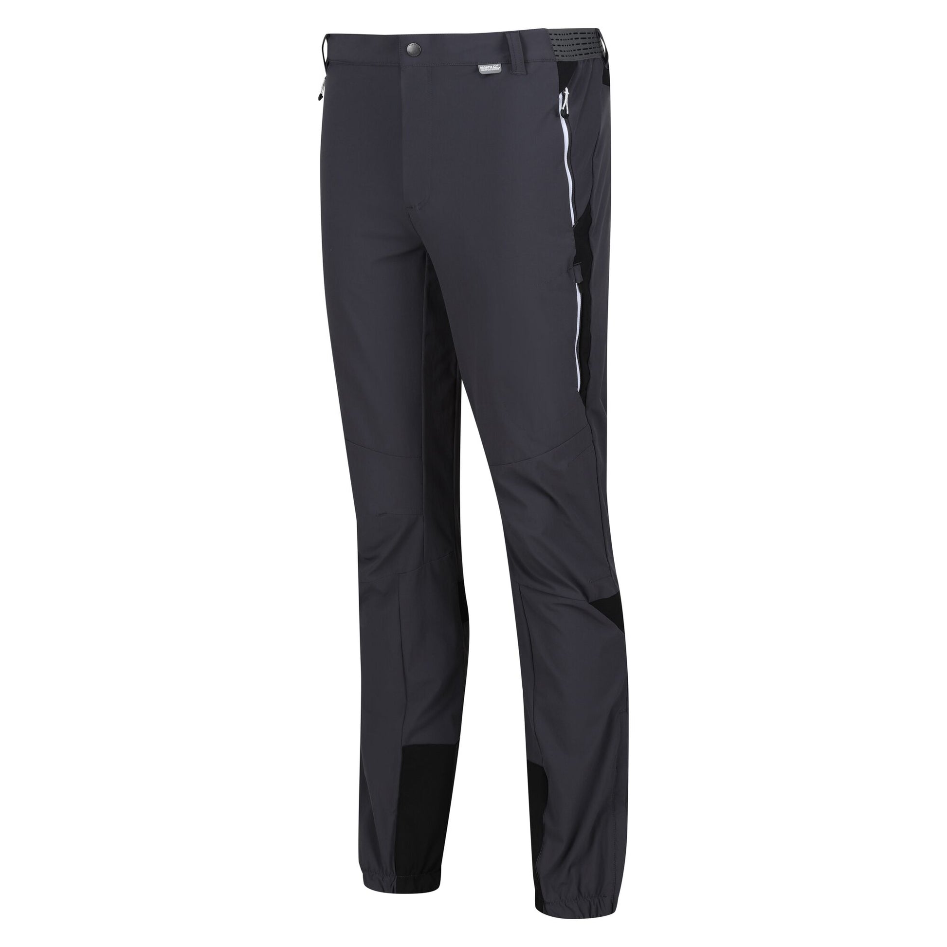 Seal Grey-Black - Side - Regatta Mens Mountain III Hiking Trousers