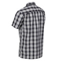 Black - Close up - Regatta Mens Mindano VI Checked Short-Sleeved Shirt