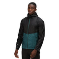 Black-Pacific Green - Side - Regatta Mens Pack It Pro Waterproof Jacket