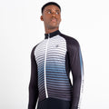 Black - Pack Shot - Dare 2B Mens AEP Virtuous Underlined Long-Sleeved Cycling Jersey