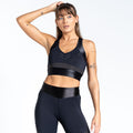 Black - Side - Dare 2B Womens-Ladies Crystallize Sports Bra