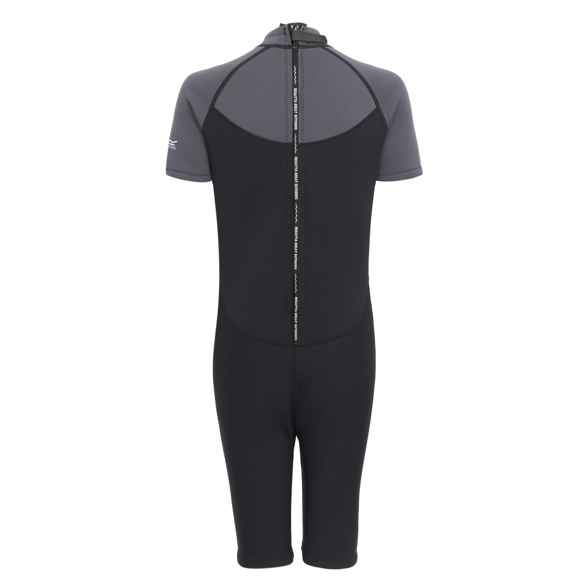 Dark Grey-Black - Back - Regatta Womens-Ladies Shorty Wetsuit