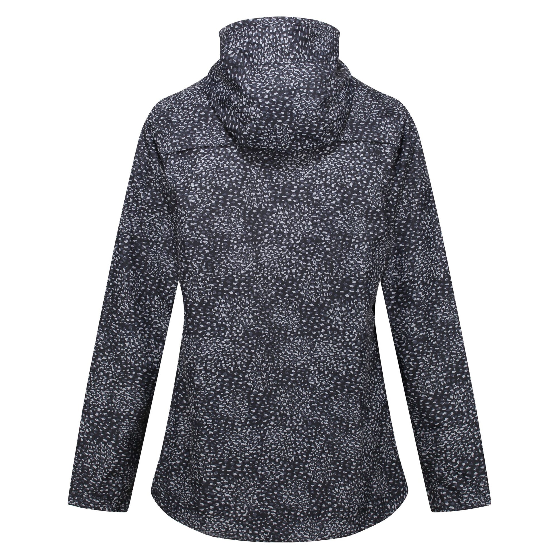 Black - Pack Shot - Regatta Womens-Ladies Bayarma Abstract Lightweight Waterproof Jacket