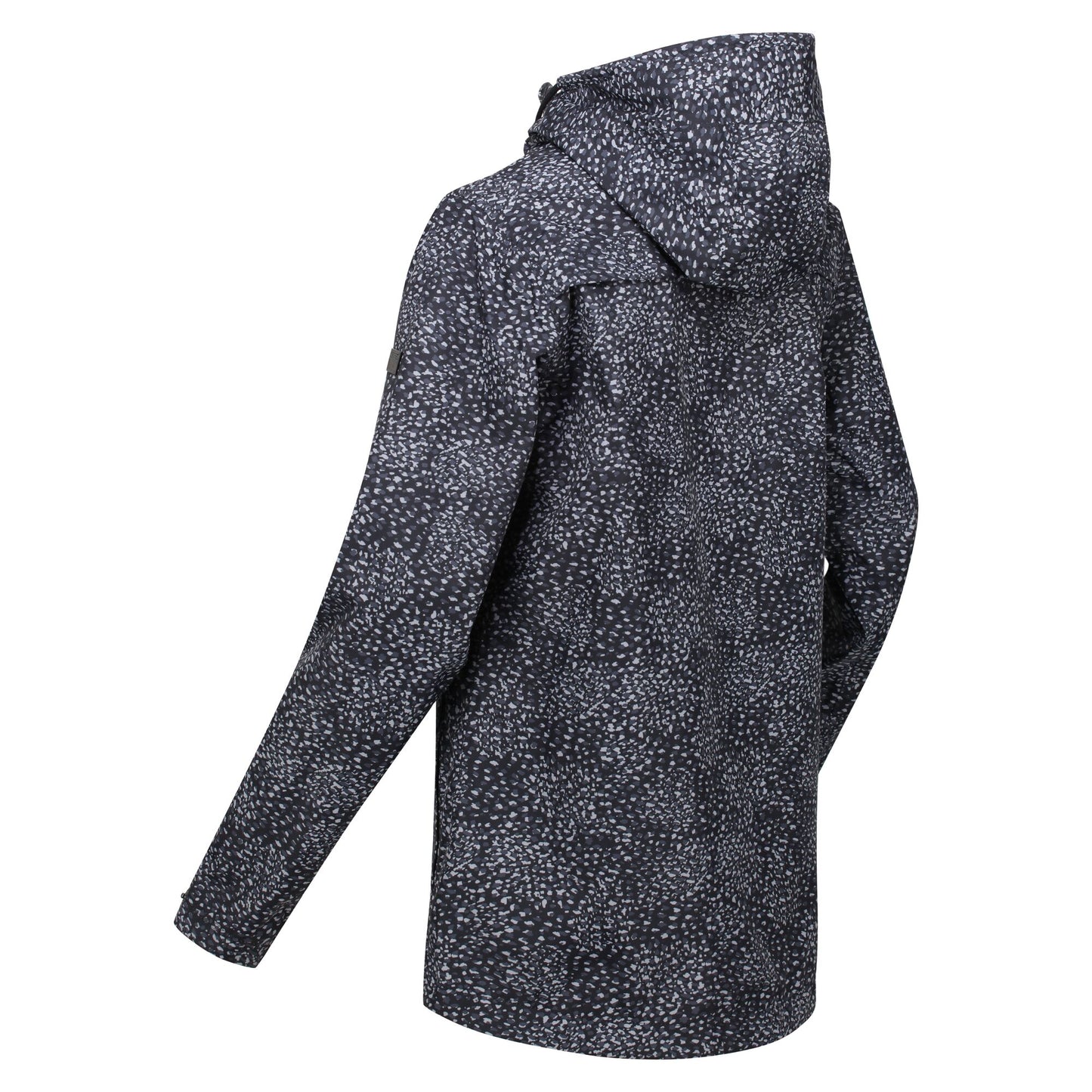 Black - Close up - Regatta Womens-Ladies Bayarma Abstract Lightweight Waterproof Jacket
