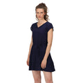 Navy - Side - Regatta Womens-Ladies Reanna Tiered Casual Dress