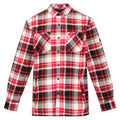 Classic Red - Front - Regatta Mens Thamos Checked Long-Sleeved Shirt