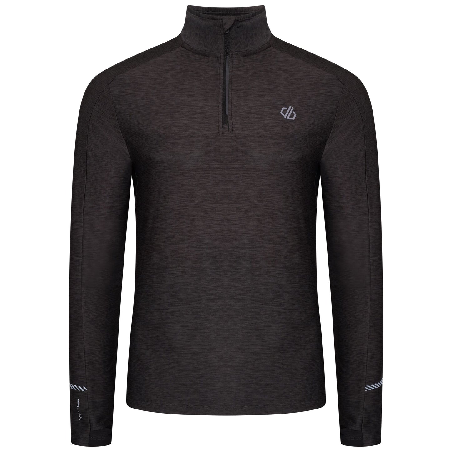 Black Marl - Front - Dare 2B Mens Power Up II Lightweight Jersey