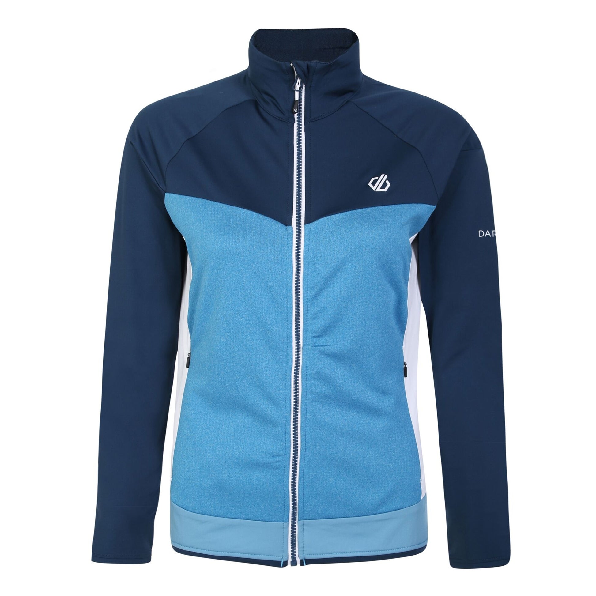 Niagra Blue-Moonlight Denim - Front - Dare 2B Womens-Ladies Elation II Core Stretch Recycled Fleece