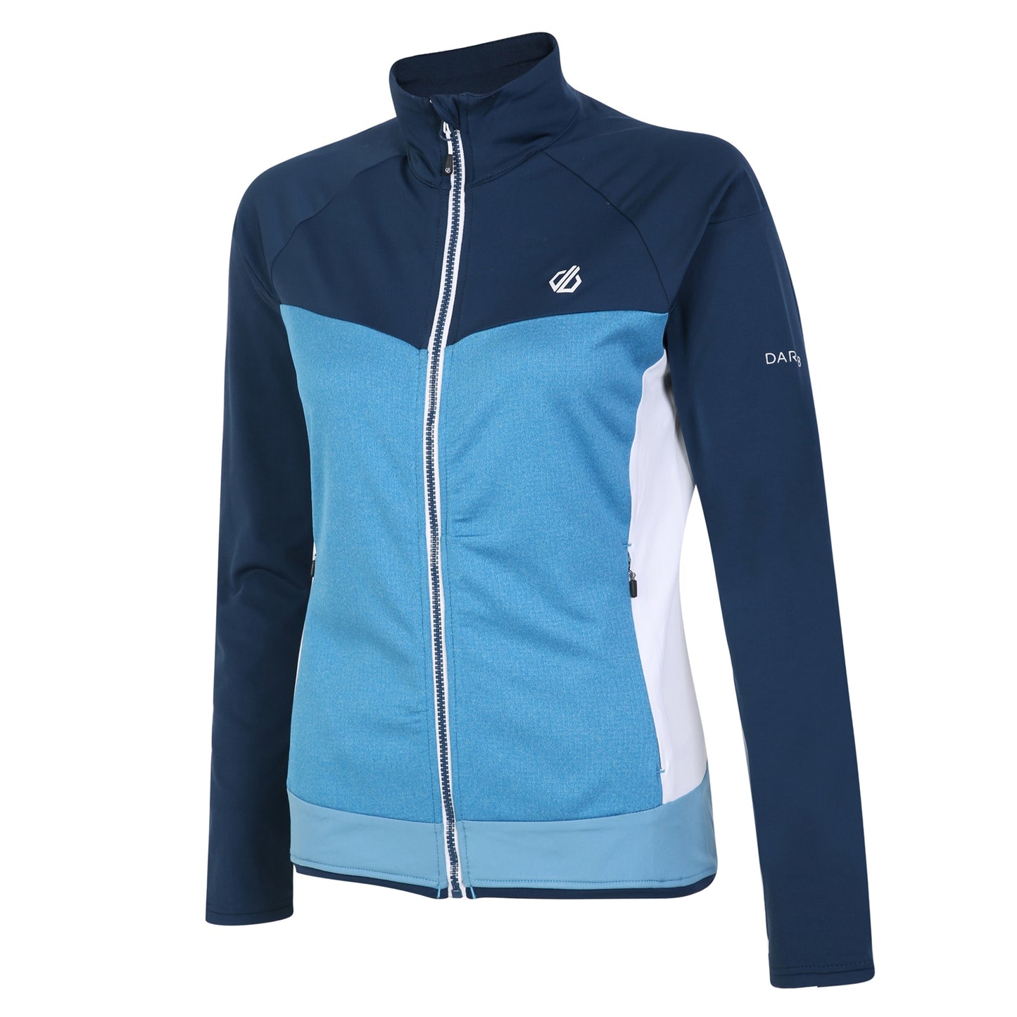 Niagra Blue-Moonlight Denim - Side - Dare 2B Womens-Ladies Elation II Core Stretch Recycled Fleece