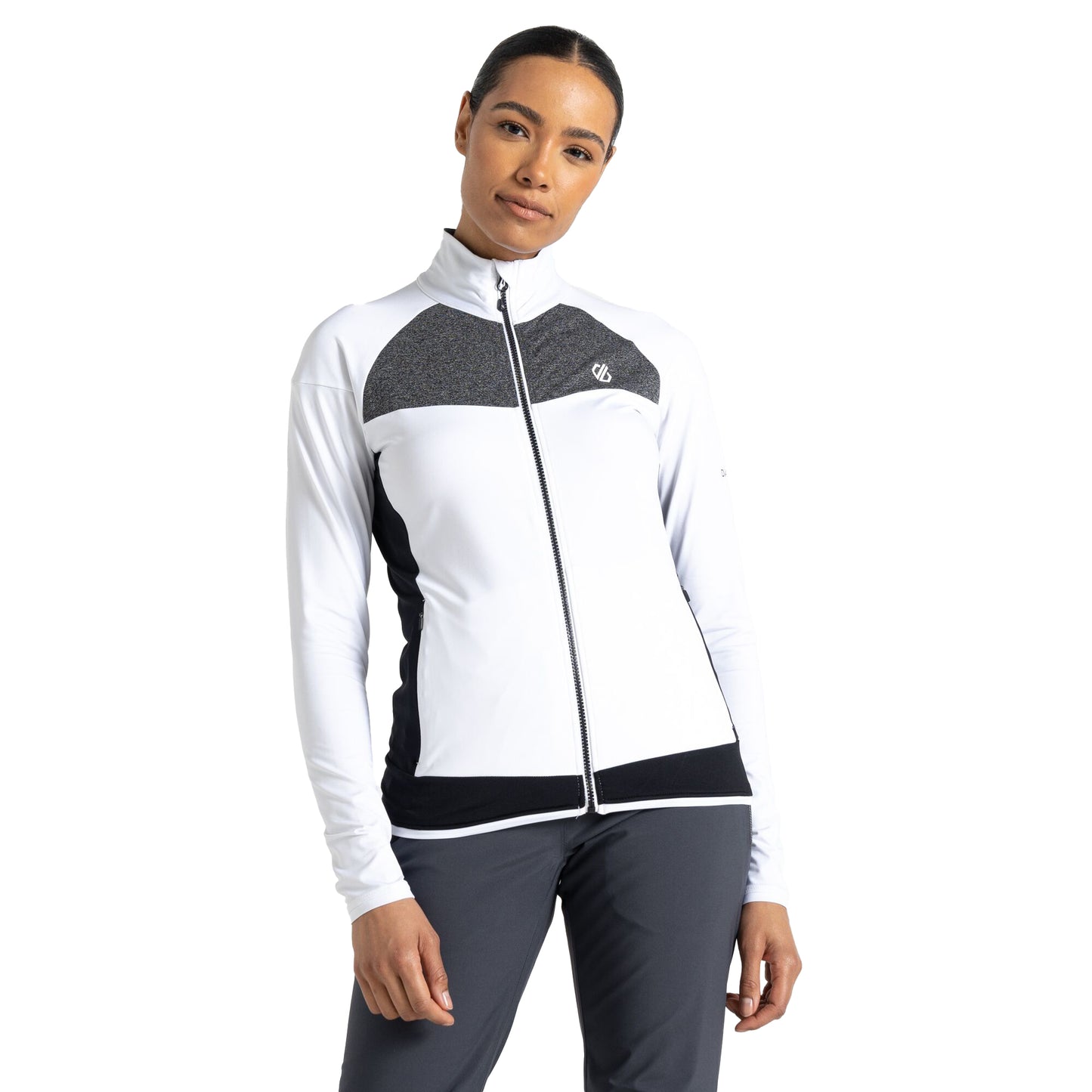 White-Black - Lifestyle - Dare 2B Womens-Ladies Elation II Core Stretch Recycled Fleece