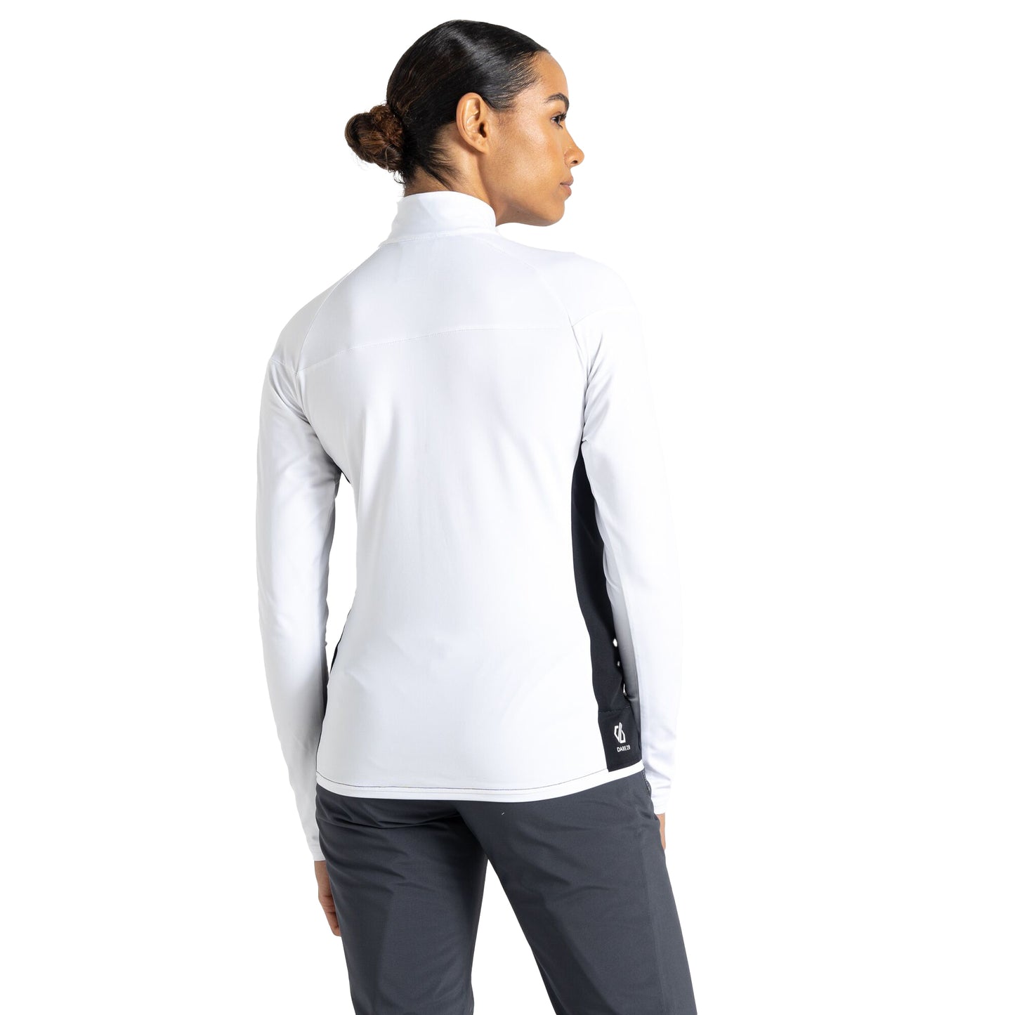 White-Black - Pack Shot - Dare 2B Womens-Ladies Elation II Core Stretch Recycled Fleece