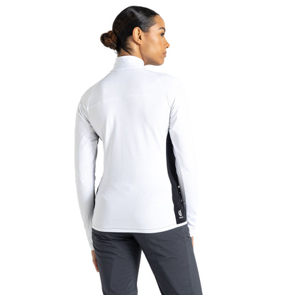 White-Black - Pack Shot - Dare 2B Womens-Ladies Elation II Core Stretch Recycled Fleece