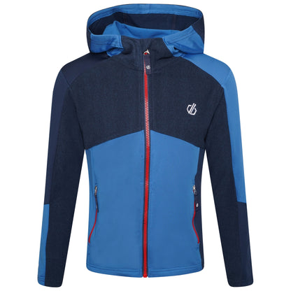 Moonlight Denim-Vallarta Blue - Front - Dare 2B Childrens-Kids Hero Core Stretch Recycled Hoodie