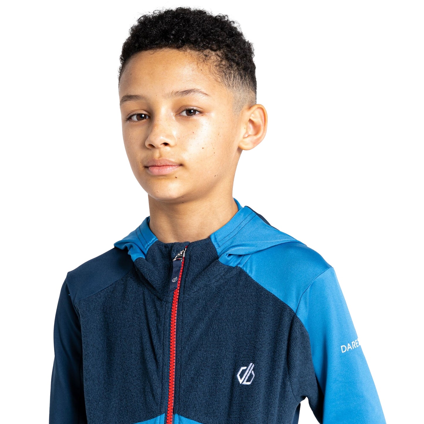 Moonlight Denim-Vallarta Blue - Lifestyle - Dare 2B Childrens-Kids Hero Core Stretch Recycled Hoodie