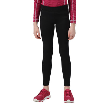 Black - Side - Regatta Childrens-Kids Barlia Winter Leggings