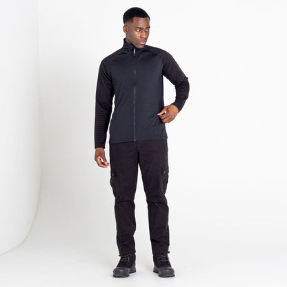 Black-Black - Lifestyle - Dare 2B Mens Core Stretch Full Zip Thermal Top