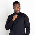 Black-Black - Pack Shot - Dare 2B Mens Core Stretch Full Zip Thermal Top