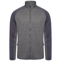 Charcoal Grey Marl-Ebony - Front - Dare 2B Mens Core Stretch Full Zip Thermal Top
