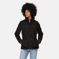 Black High Shine - Close up - Regatta Womens-Ladies Linnette Waterproof Padded Jacket