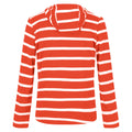 Crayon-White - Pack Shot - Regatta Womens-Ladies Maelys Stripe Hoodie