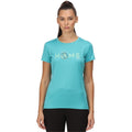 Turquoise - Side - Regatta Womens-Ladies Fingal VI Earth T-Shirt