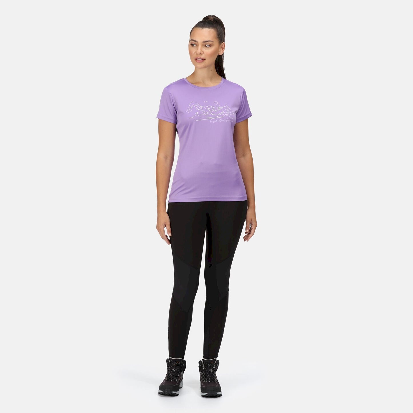 Light Amethyst - Side - Regatta Womens-Ladies Fingal VI Mountain T-Shirt