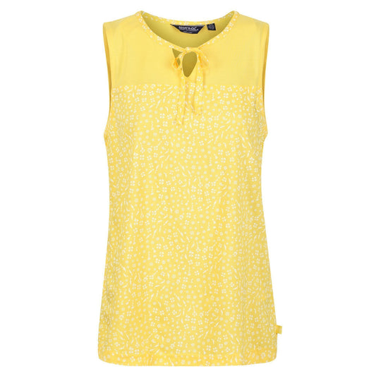Maize Yellow - Front - Regatta Womens-Ladies Janessa Ditsy Print Top
