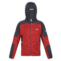Fiery Red-India Grey - Front - Regatta Childrens-Kids Dissolver V Fleece