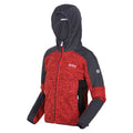 Fiery Red-India Grey - Close up - Regatta Childrens-Kids Dissolver V Fleece